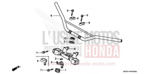 ROHRGRIFF/OBERE BRUECKE XR400RY de 2000